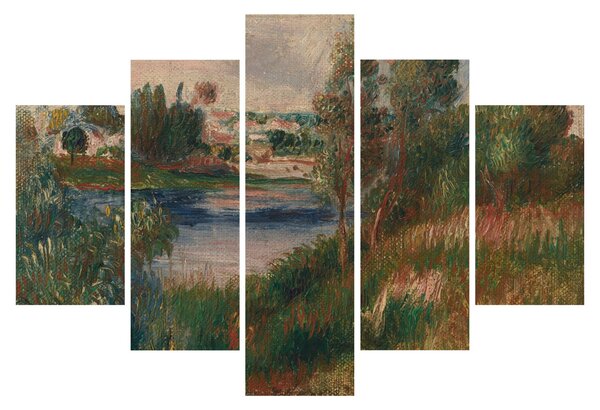 Obraz - Auguste Renoir, Landscape at Vetheuil, reprodukcia (150x105 cm)