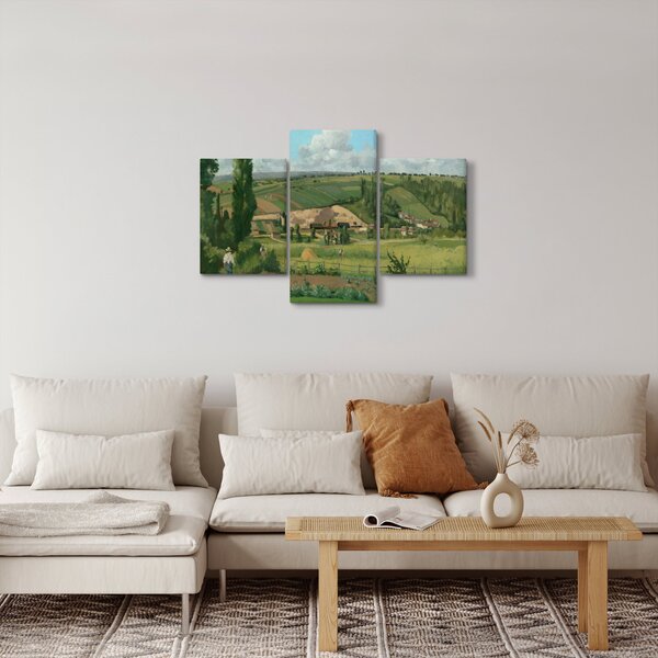 Obraz - Camille Pissarro, Landscape at Les Pâtis, Pontoise, reprodukcia (90x60 cm)