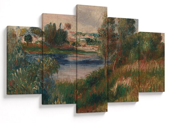 Obraz - Auguste Renoir, Landscape at Vetheuil, reprodukcia (150x105 cm)