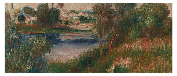 Obraz - Auguste Renoir, Landscape at Vetheuil, reprodukcia (120x50 cm)