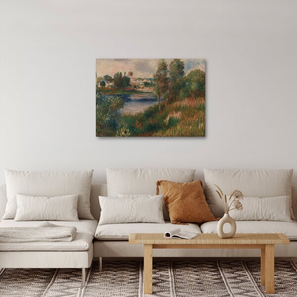 Obraz - Auguste Renoir, Landscape at Vetheuil, reprodukcia (70x50 cm)