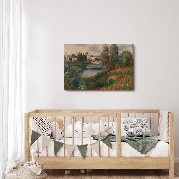 Obraz - Auguste Renoir, Landscape at Vetheuil, reprodukcia (90x60 cm)