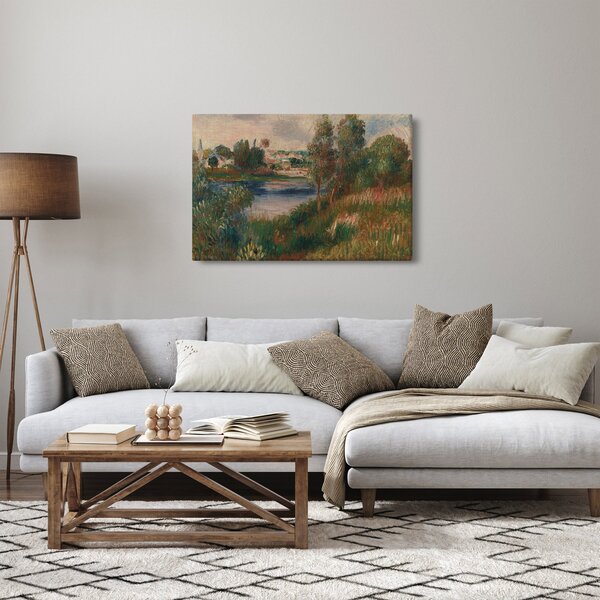 Obraz - Auguste Renoir, Landscape at Vetheuil, reprodukcia (90x60 cm)