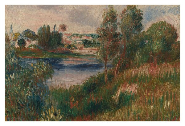 Obraz - Auguste Renoir, Landscape at Vetheuil, reprodukcia (90x60 cm)