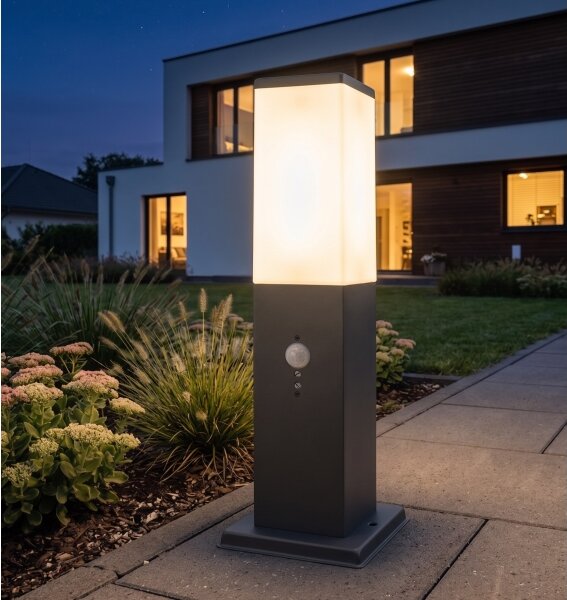 BRILAGI - Vonkajšia lampa s čidlom NOVA 1xE27/15W/230V 40 cm IP44 antracit