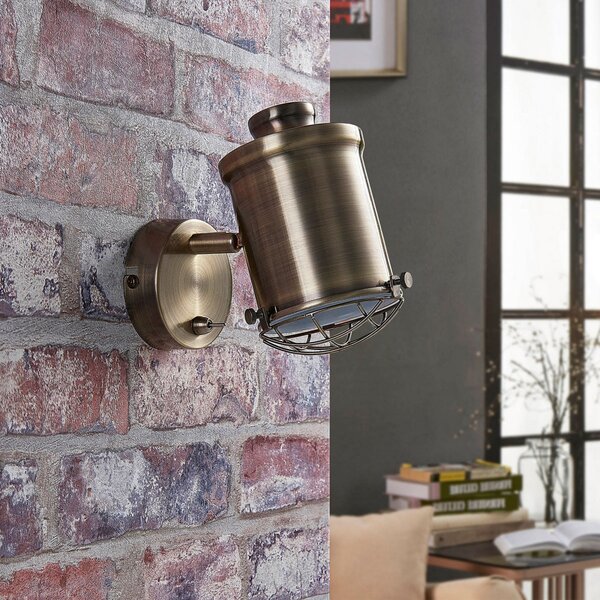 Stropné Lampa Lindby, Ebbi, stmievateľné, Bronzová / Stará Mosadz, Obývacia izba, Kov, Moderný