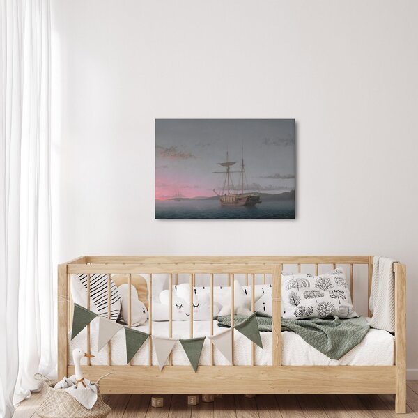 Obraz - Fitz Henry Lane, Lumber Schooners at Evening on Penobscot Bay, reprodukcia (70x50 cm)