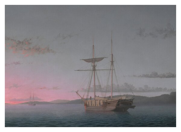 Obraz - Fitz Henry Lane, Lumber Schooners at Evening on Penobscot Bay, reprodukcia (70x50 cm)
