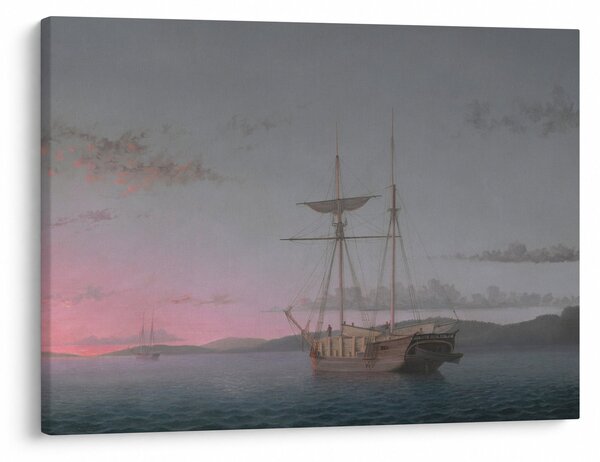 Obraz - Fitz Henry Lane, Lumber Schooners at Evening on Penobscot Bay, reprodukcia (70x50 cm)