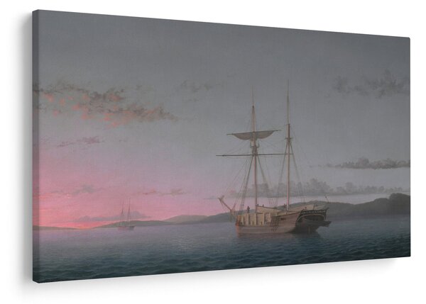 Obraz - Fitz Henry Lane, Lumber Schooners at Evening on Penobscot Bay, reprodukcia (90x60 cm)