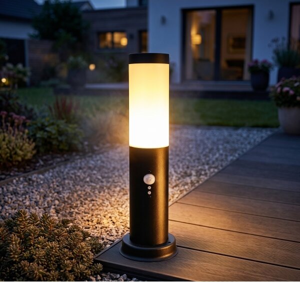 Brilagi - Vonkajšie svietidlo s pohybovým senzorom NOVA 1xE27/15W/230V 40 cm IP44 antracit
