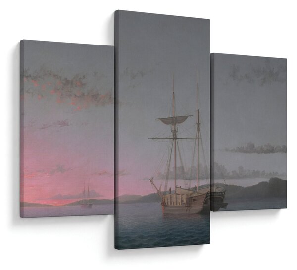 Obraz - Fitz Henry Lane, Lumber Schooners at Evening on Penobscot Bay, reprodukcia (90x60 cm)