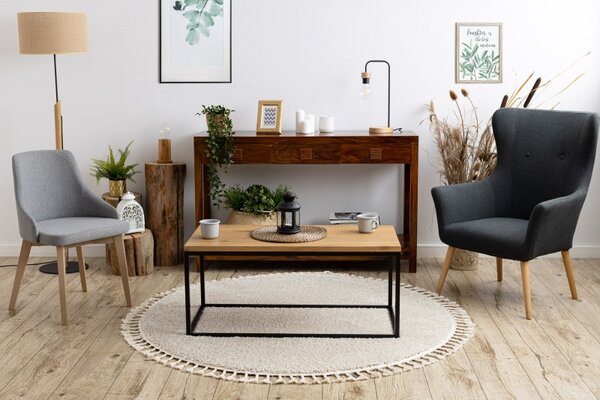 Dywany Łuszczów , Kusový koberec Berber 9000 cream kruh, 120x120 (priemer) kruh, biela, obývacia izba