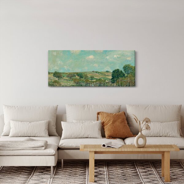 Obraz - Alfred Sisley, Meadow, reprodukcia (120x50 cm)