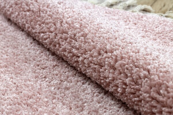 Dywany Łuszczów , Kusový koberec Berber 9000 pink kruh, 120x120 (priemer) kruh, ružová, obývacia izba