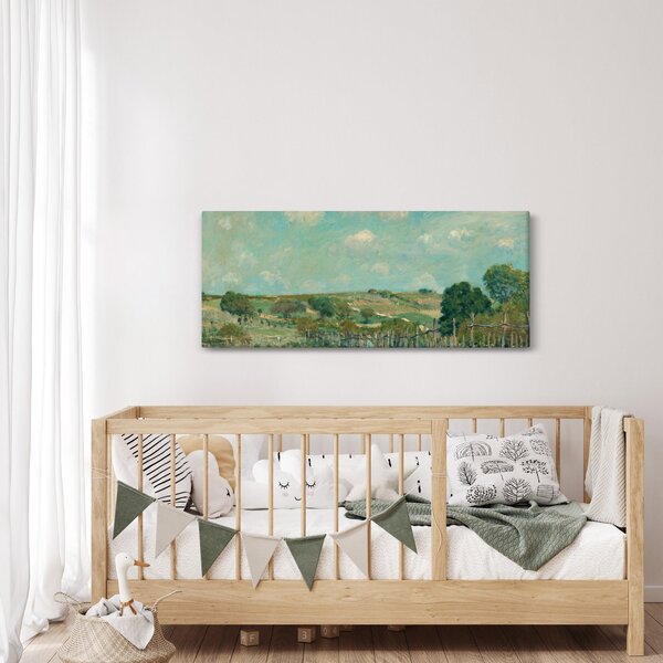 Obraz - Alfred Sisley, Meadow, reprodukcia (120x50 cm)