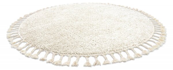 Dywany Łuszczów , Kusový koberec Berber 9000 cream kruh, 120x120 (priemer) kruh, biela, obývacia izba