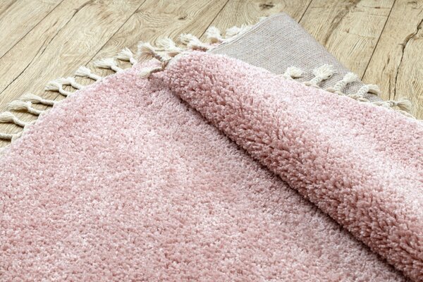 Dywany Łuszczów , Kusový koberec Berber 9000 pink kruh, 120x120 (priemer) kruh, ružová, obývacia izba