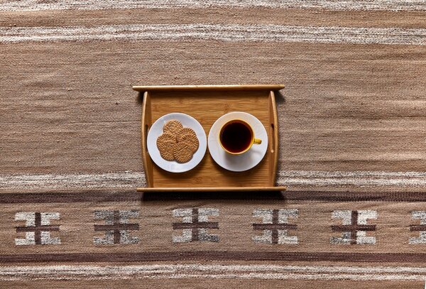 Diamond Carpets India , Ručne viazaný kusový koberec Ginger DESP P83 Brown Cream, 80x150, hnedá, chodba / predsieň