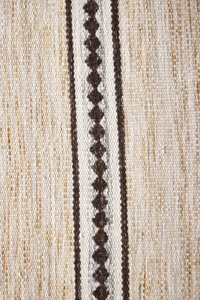 Diamond Carpets India , Ručne viazaný kusový koberec Biscuit DESP HL63 Ivory White, 80x150, béžová, chodba / predsieň