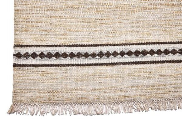 Diamond Carpets India , Ručne viazaný kusový koberec Biscuit DESP HL63 Ivory White, 80x150, béžová, chodba / predsieň