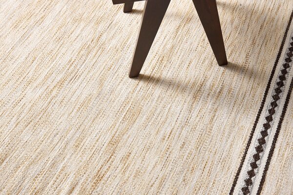 Diamond Carpets India , Ručne viazaný kusový koberec Biscuit DESP HL63 Ivory White, 80x150, béžová, chodba / predsieň