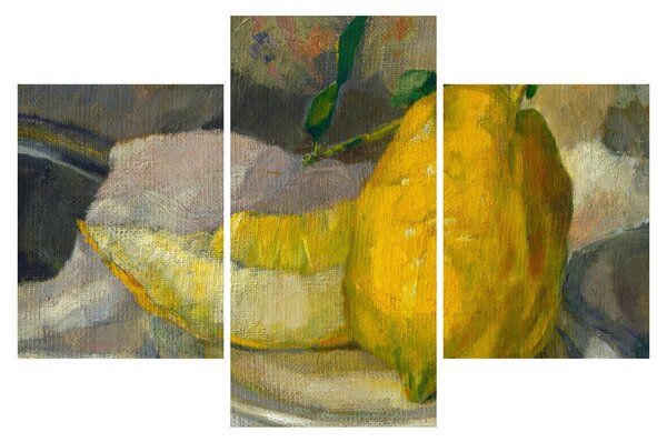 Obraz - French 19th Century, Melon and Lemon, reprodukcia (90x60 cm)