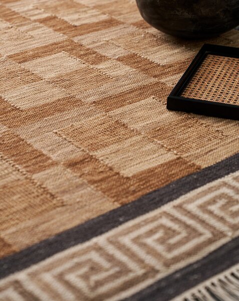 Diamond Carpets India , Ručne viazaný kusový koberec Greta Roma DE 2254 Multi Colour, 80x150, hnedá, chodba / predsieň