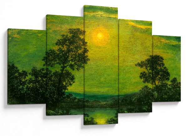 Obraz - Imitator of Ralph Albert Blakelock, Moonlight, reprodukcia (150x105 cm)