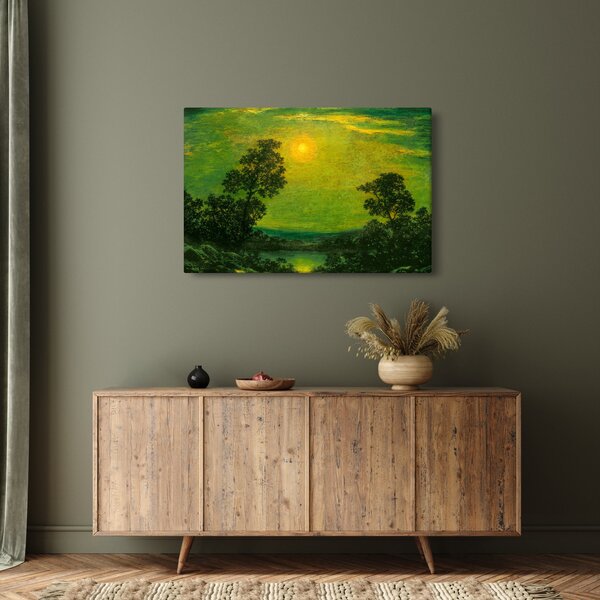 Obraz - Imitator of Ralph Albert Blakelock, Moonlight, reprodukcia (90x60 cm)
