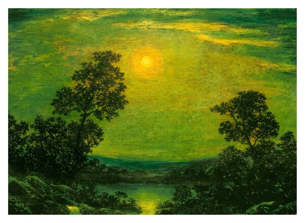 Obraz - Imitator of Ralph Albert Blakelock, Moonlight, reprodukcia (70x50 cm)