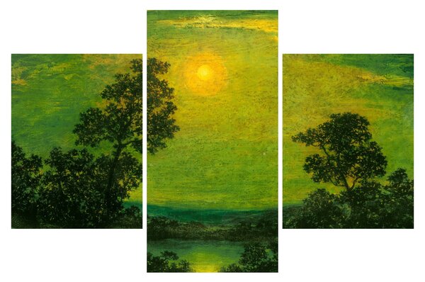 Obraz - Imitator of Ralph Albert Blakelock, Moonlight, reprodukcia (90x60 cm)