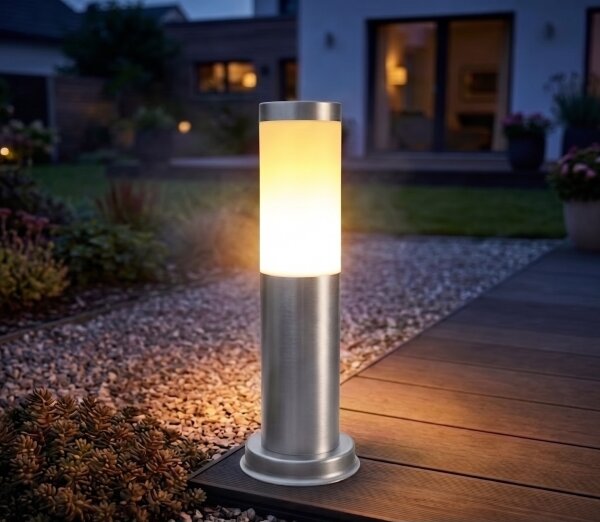 Brilagi - Vonkajšie svietidlo NOVA 1xE27/15W/230V 40 cm IP44 matný chróm