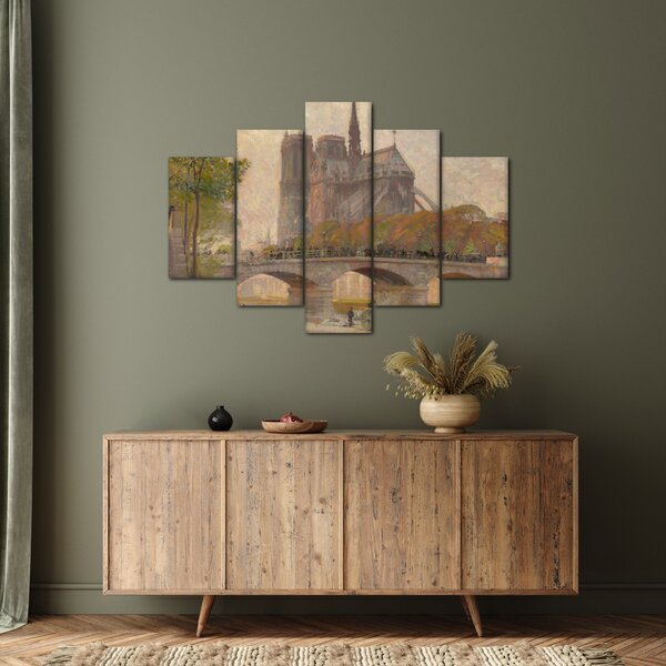 Obraz - Robert William Vonnoh, Notre Dame de Paris, reprodukcia (150x105 cm)