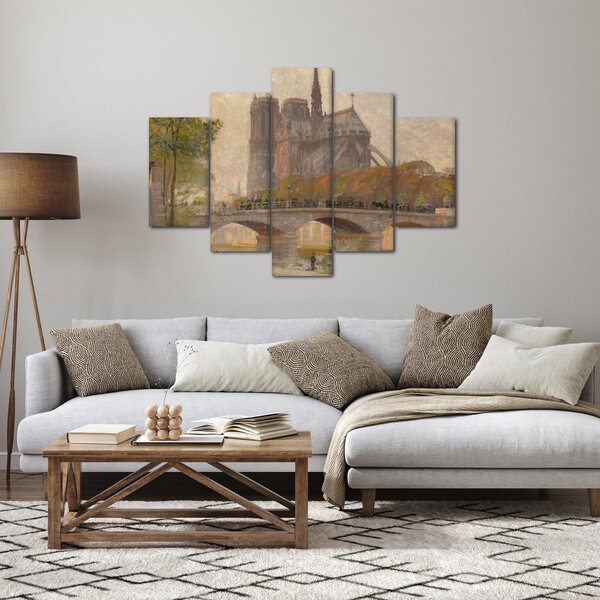 Obraz - Robert William Vonnoh, Notre Dame de Paris, reprodukcia (150x105 cm)