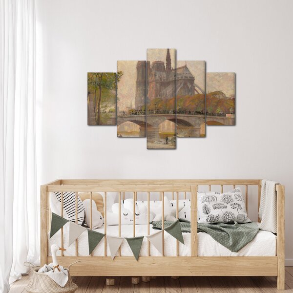 Obraz - Robert William Vonnoh, Notre Dame de Paris, reprodukcia (150x105 cm)