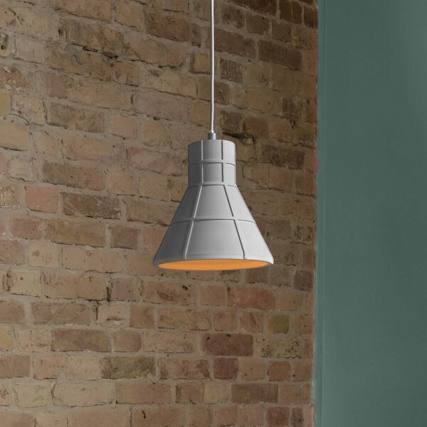 OSRAM závesné svietidlo CONCRETE BIM, sivá, Ø 20 cm, betón, E27, Hliník / sivá / zinok, Obývacia izba / jedáleň, Betón, Štýl mladých, Závesné svietidlo