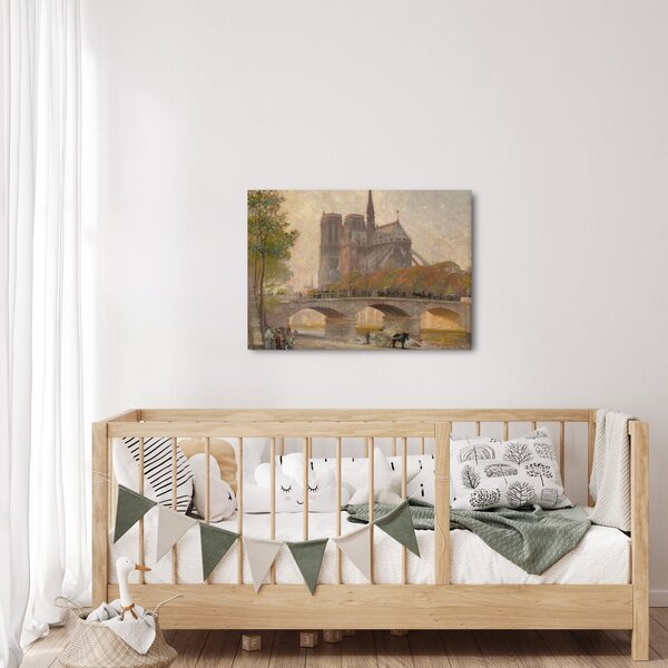 Obraz - Robert William Vonnoh, Notre Dame de Paris, reprodukcia (70x50 cm)