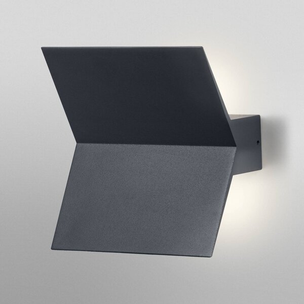 OSRAM LED vonkajšie nástenné svietidlo ENDURA STYLE BAT, tmavošedé IP44, Hliník / sivá / zinok, Hliník, Moderný