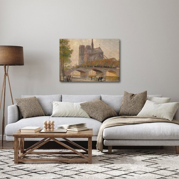 Obraz - Robert William Vonnoh, Notre Dame de Paris, reprodukcia (70x50 cm)