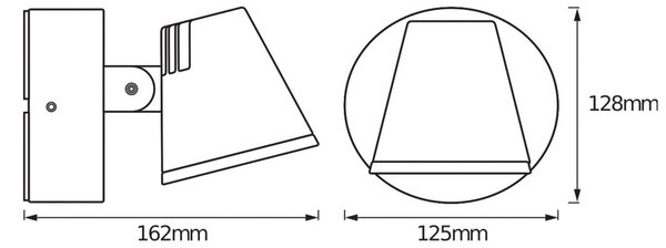 OSRAM LED vonkajšie nástenné svietidlo ENDURA STYLE MIDI, tmavošedá, IP44, Hliník / sivá / zinok, Hliník, Moderný