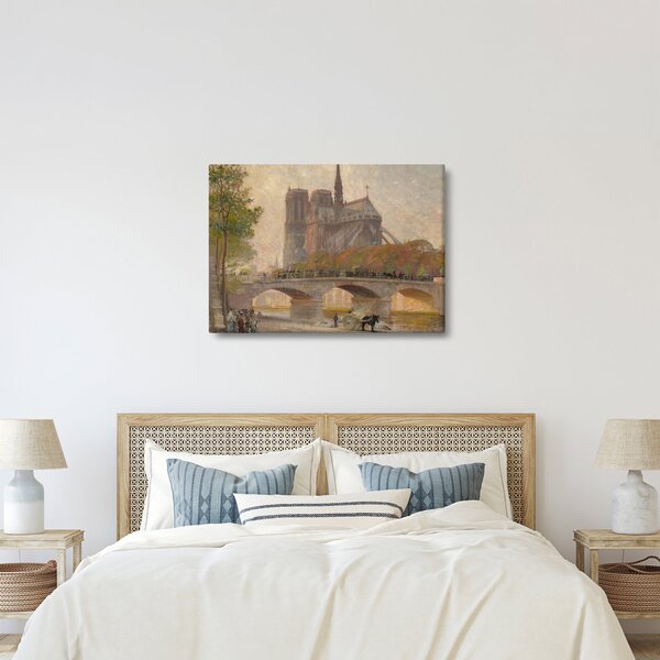 Obraz - Robert William Vonnoh, Notre Dame de Paris, reprodukcia (70x50 cm)