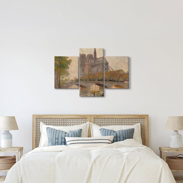 Obraz - Robert William Vonnoh, Notre Dame de Paris, reprodukcia (90x60 cm)