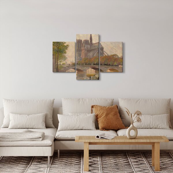 Obraz - Robert William Vonnoh, Notre Dame de Paris, reprodukcia (90x60 cm)