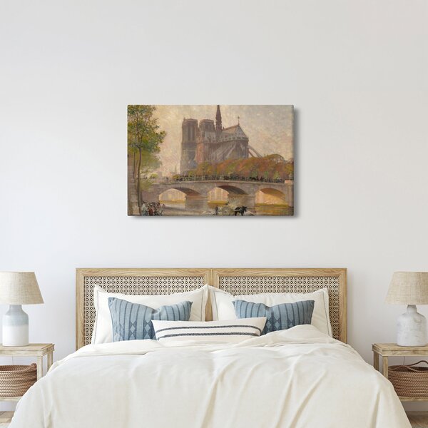 Obraz - Robert William Vonnoh, Notre Dame de Paris, reprodukcia (90x60 cm)