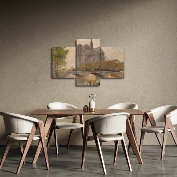Obraz - Robert William Vonnoh, Notre Dame de Paris, reprodukcia (90x60 cm)