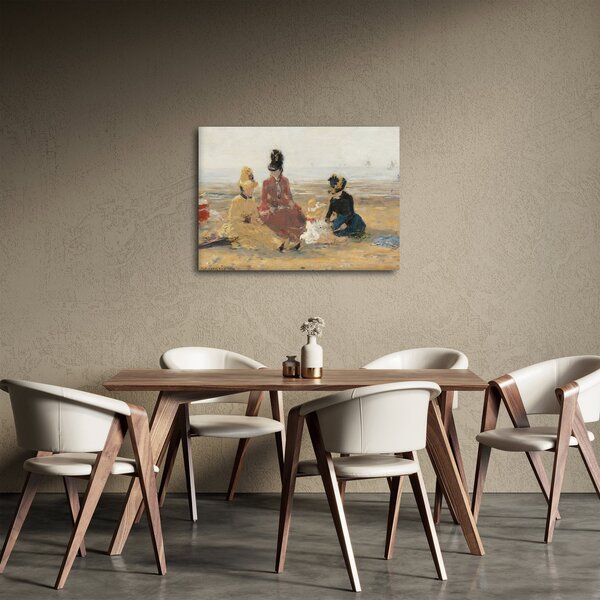 Obraz - Eugène Boudin, On the Beach, Trouville, reprodukcia (70x50 cm)