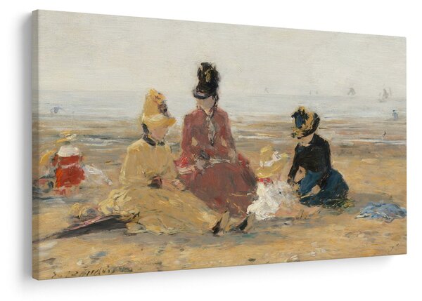 Obraz - Eugène Boudin, On the Beach, Trouville, reprodukcia (90x60 cm)