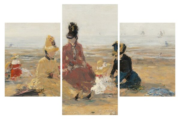 Obraz - Eugène Boudin, On the Beach, Trouville, reprodukcia (90x60 cm)