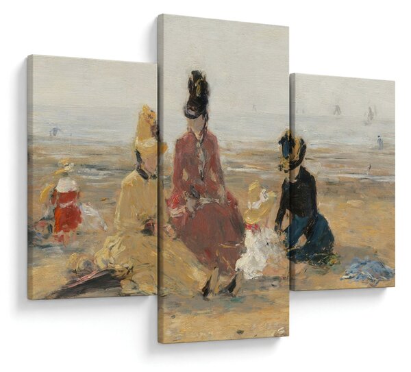 Obraz - Eugène Boudin, On the Beach, Trouville, reprodukcia (90x60 cm)